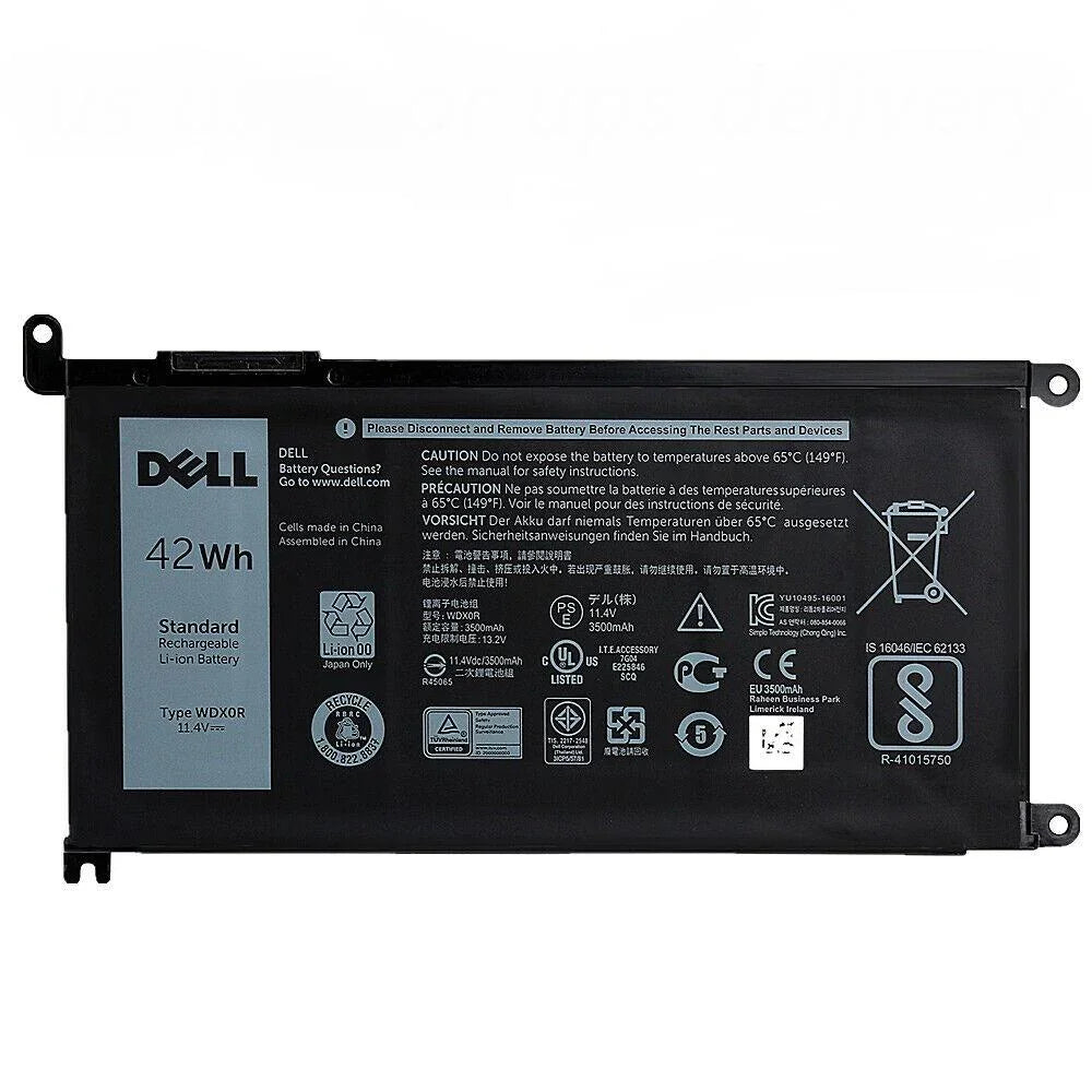 Original WDX0R Dell Inspiron 13 7368 14-7460 15 7560 17 5765 5767 5570 5770 3CRH3 T2JX4 42Wh Laptop Battery - eBuy UAE